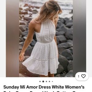 White Smocked Tiered Sundress Halter Neck
Junior Size L